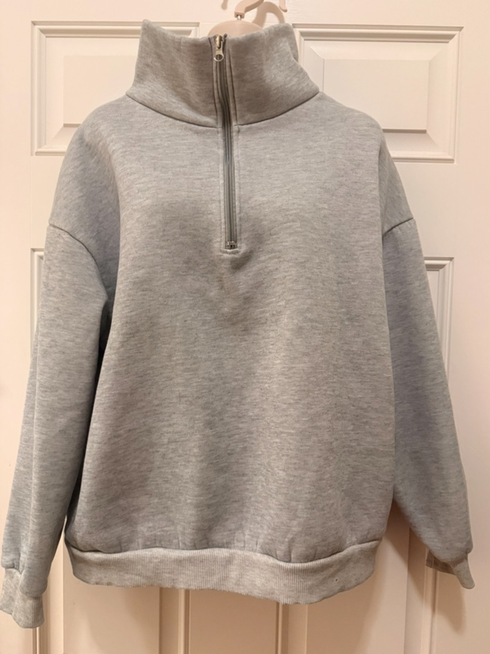 SHEIN Half Zip Sweatshirt- Grey, M